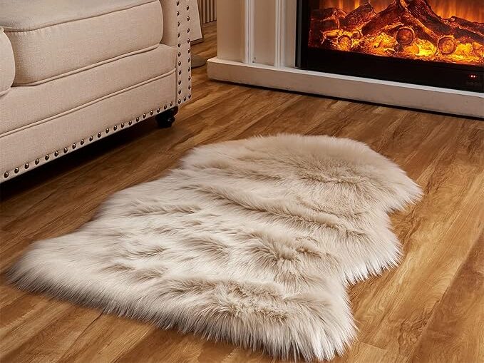 Fur Area Rug for Bedroom